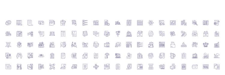 programm line icons signs set design collection vector image