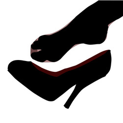 Slipping Stiletto Heel Vector Image
