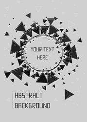 Triangles stars and circle pattern background vector