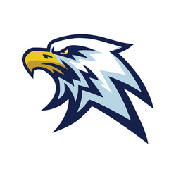 Aggressive Golden Eagle Logo Royalty Free Vector Image