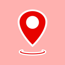 map pointer geo pin location icon or geolocation vector image