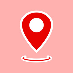 map pointer geo pin location icon or geolocation vector