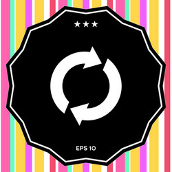 reset button reload arrows vector image
