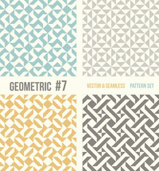 set of four geometric patterns vector image