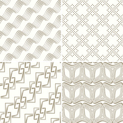 Set of seamless geometric pattern vector