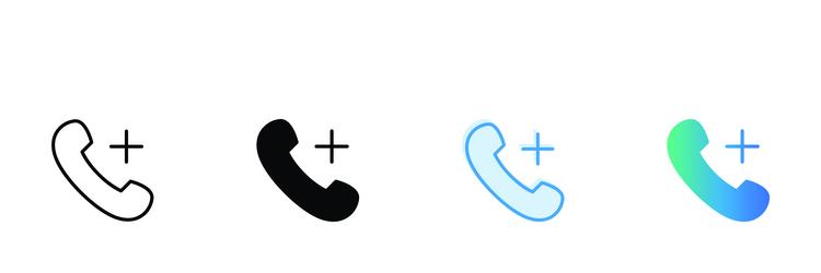 add call icon sign for mobile concept and web vector image
