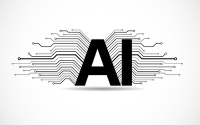 artificial intelligence with circuit board vector image