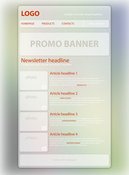 newsletter spring template with text vector image