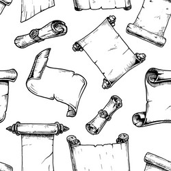 pattern with old scroll vector image