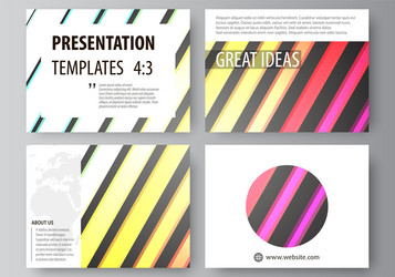 set of business templates for presentation slides vector image