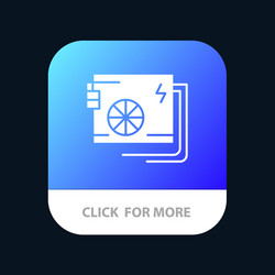 ac computer part power supply mobile app button vector image
