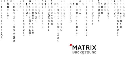 Binary Matrix Digital Background vector image