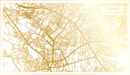 cimahi indonesia city map in retro style vector