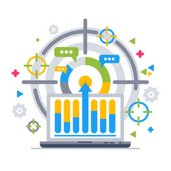 Data Analytics Chart Target vector image