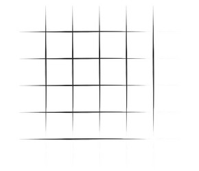 grid mesh graticule with grungy irregular lines vector image