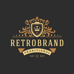 luxury logo template object for logotype Vector Image