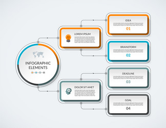 Minimalist Flow Chart with Four Options vector image