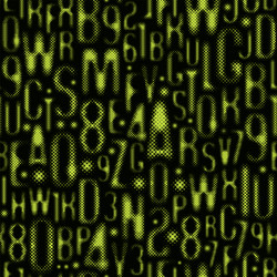 seamless background with font consisting of dots vector image
