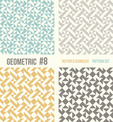 Set of four geometric patterns vector