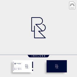 Elegant RR Monogram Logo Vector Image