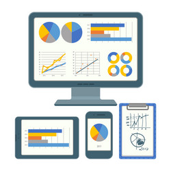 Modern Dashboard with Tech Icons vector image