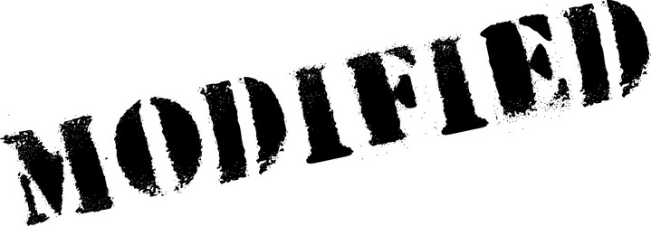 Modification Stamp Modified rubber stamp Royalty Free Vector Image