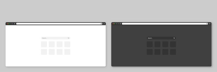 blank web browser window with toolbar and search vector image