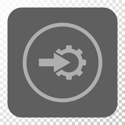cog integration rounded square button vector image