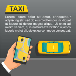 hand hold phone with interface on a screen booking vector image