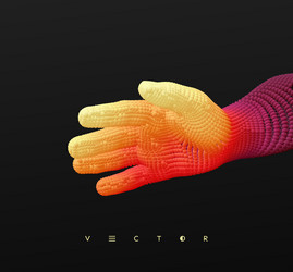 Handshake hand open and ready to help human arm vector