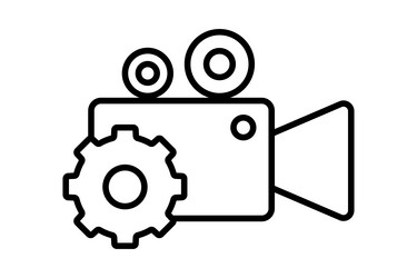 setting camera video icon related vector image