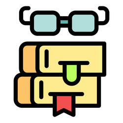 stack of books with bookmarks representing vector image