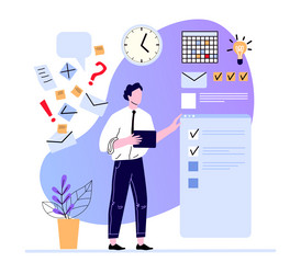Work Scheduling & Task Management vector image