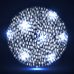 abstract technology background with binary vector image