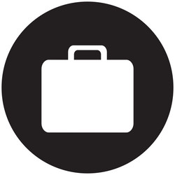 Briefcase button thumbnail business icon image vector