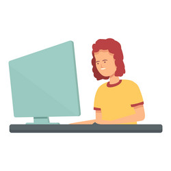 internet study icon cartoon digital learn vector image