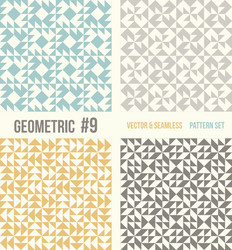 set of four geometric patterns vector image