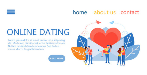 web page design templates for finding a partner vector image