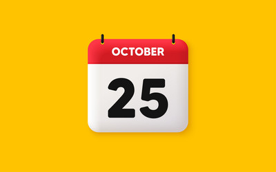 25th day of the month icon event schedule date vector image