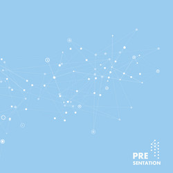 abstract polygonal design with connecting dots vector image