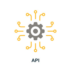 Api icon flat sign element from data analytics vector