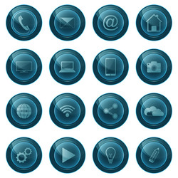 Web Button Icon Set vector image