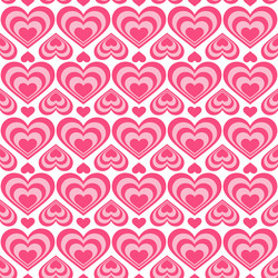 y2k seamless pattern with hearts retro abstract vector image