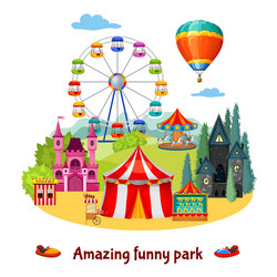 Amusement park Royalty Free Vector Image - VectorStock