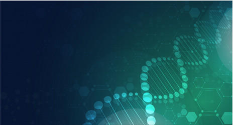 dna digital sequence code structure with glow vector image