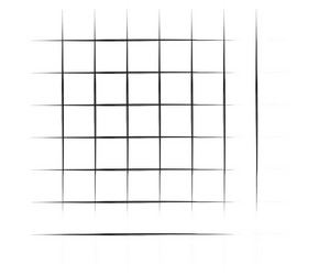grid mesh graticule with grungy irregular lines vector image
