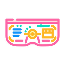virtual user interface augmented reality color vector image