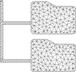 category folder tree polygonal frame mesh vector image