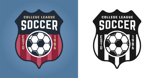 football emblem badge label or logo Vector Image