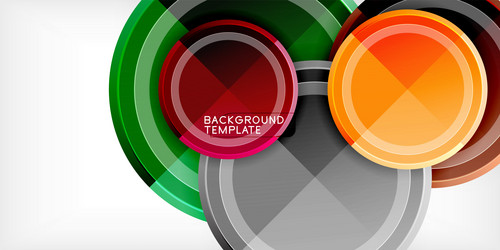 abstract circles overlap creating dynamic vector image